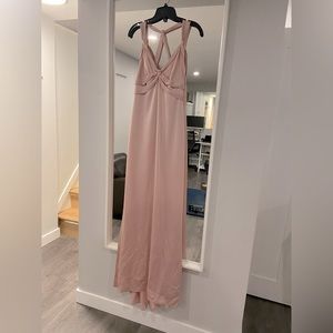 BCBGmaxazria long blush pink silk dress